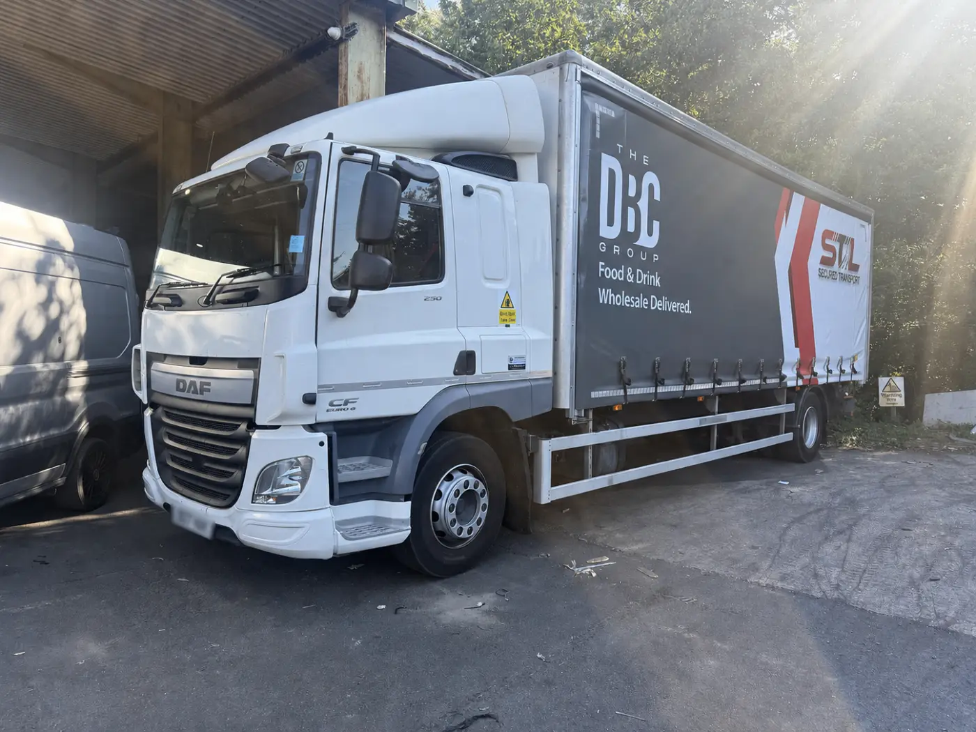 Secured Transport DAF truck after a DVS safety system installation